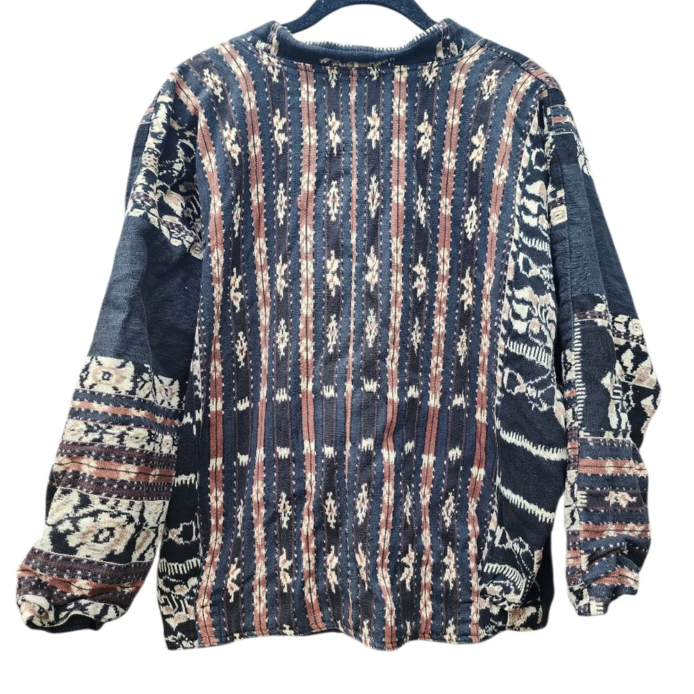 Geometric, tribal print jacket, 100% cotton